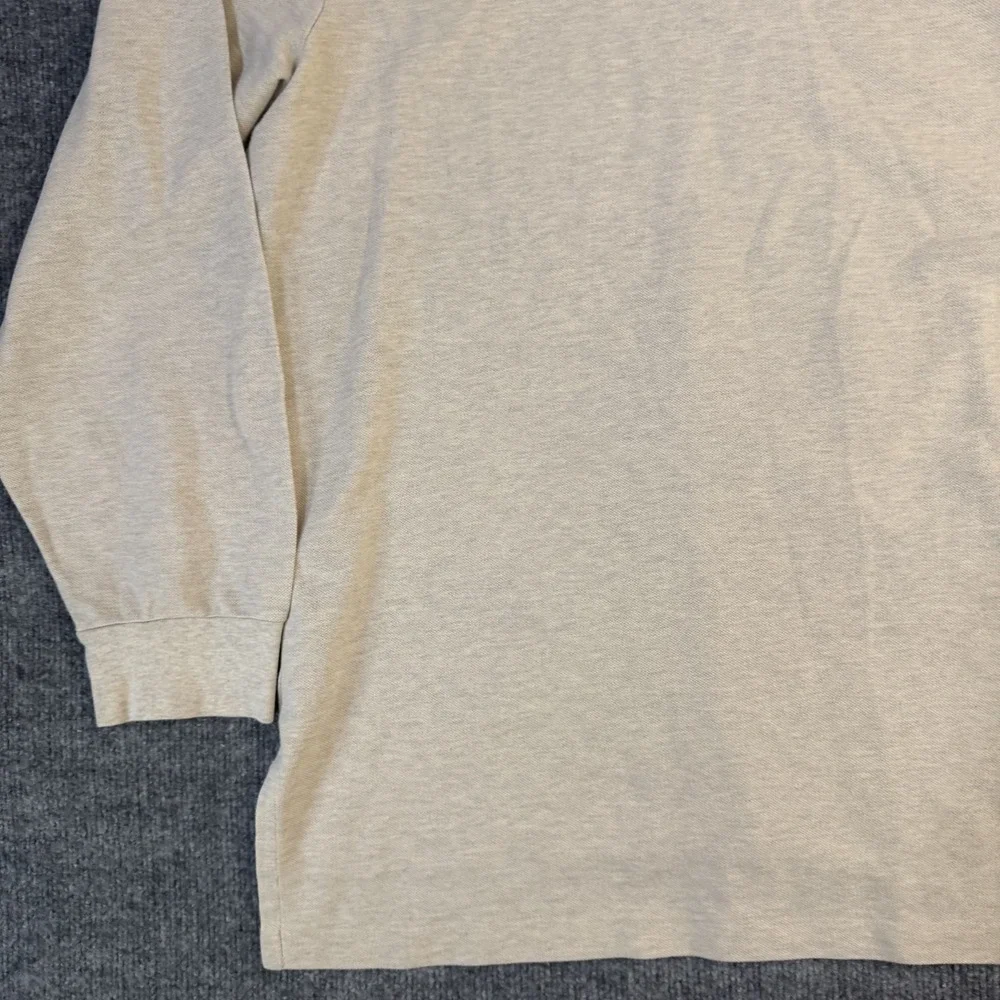 Polo By Ralph Lauren Polo Shirt Mens 2XL Beige Mesh Long Sleeve Pony USA Made